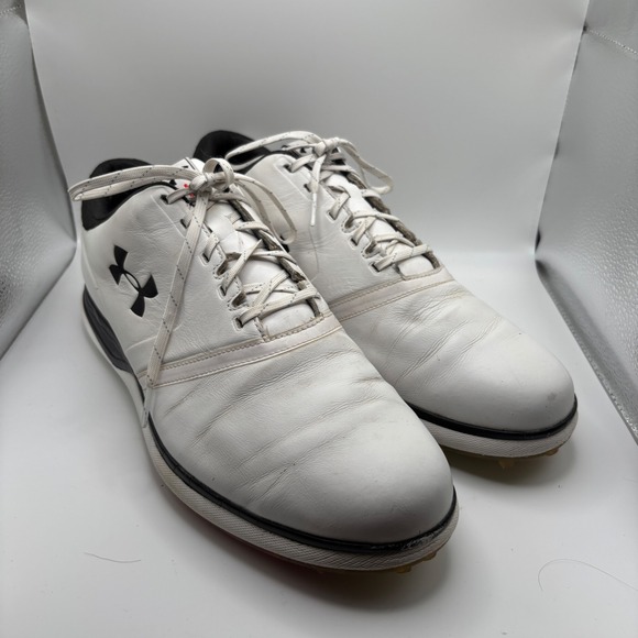 Under Armour White Performance SL Spikesless Golf Shoes Men Sz 12 - Picture 1 of 8
